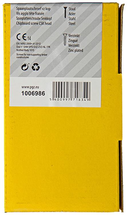 Mack 1006986 - spaanplaatschroef vz kop geelverzinkt 50st 6 x 130mm | 2 stuks