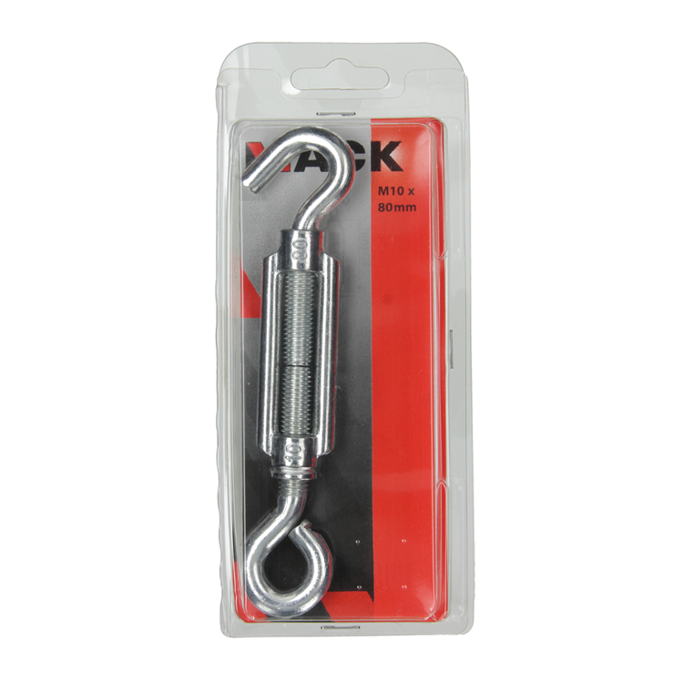 Mack 1006875 - 1 spanner: oog + haak verzinkt m10x80mm bl | 5 stuks