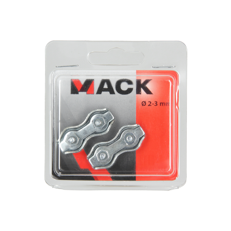 Mack 1006900 - 2 staaldraadklemmen duplex verzinkt 2-3mm bl | 5 stuks