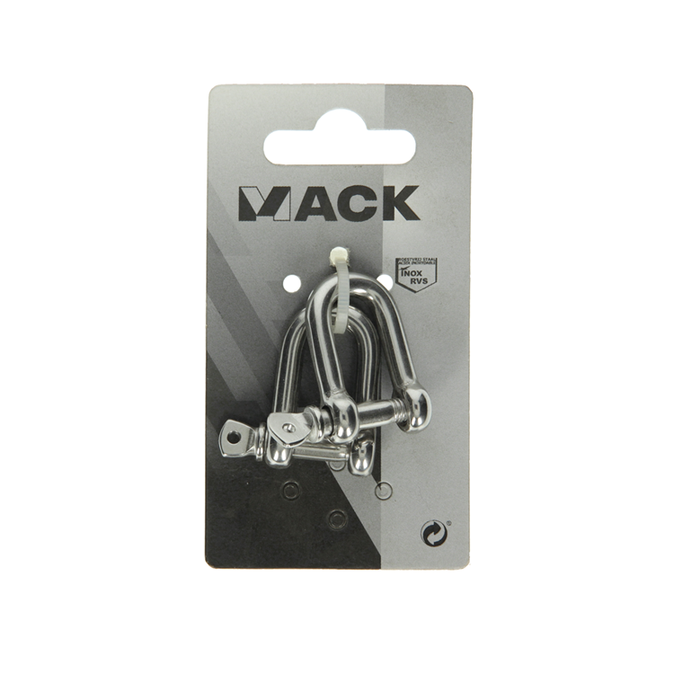 Mack 1008456 - 2 kelven recht 6mm inox | 10 stuks