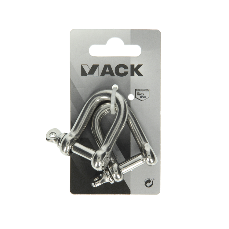 Mack 1008461 - 2 kelven recht 8mm inox | 10 stuks