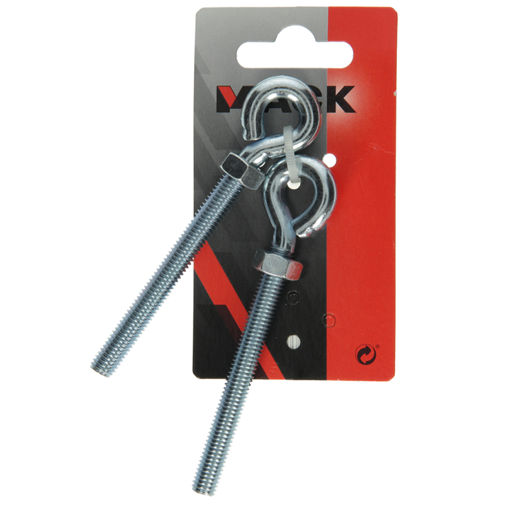 Mack 1008551 - 2 oogbouten + moer m8 x 80mm verzinkt | 10 stuks