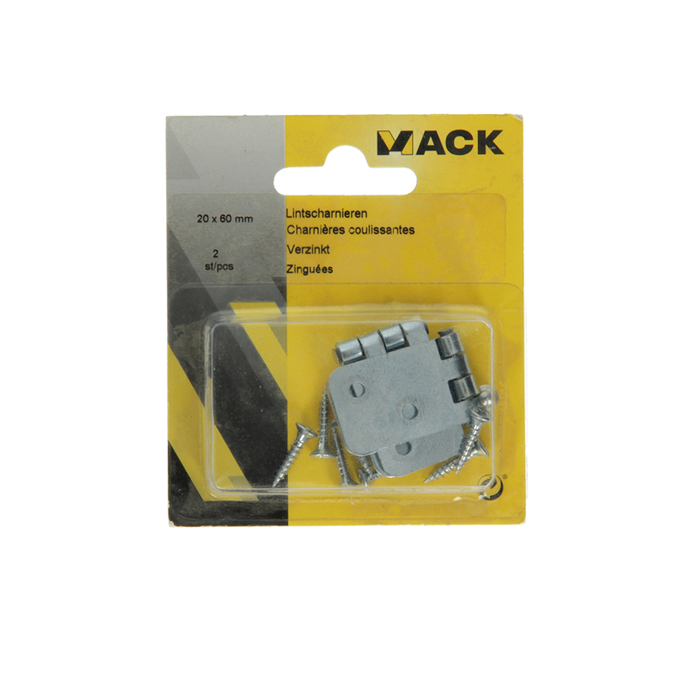 Mack 1013480 - 2 lintscharnieren verzinkt h 20 x b 60 mm | 5 stuks