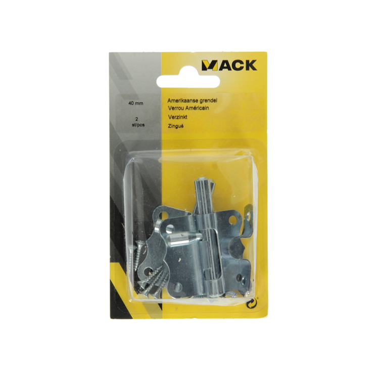 Mack 1013281 - 2 amerikaanse grendels verzinkt a 40 - b 20 mm | 5 stuks