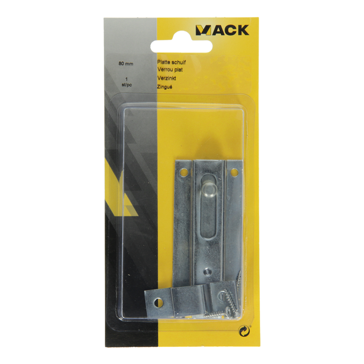 Mack 1013277 - 1 platte schuif verzinkt a 80 - b 25 mm | 5 stuks