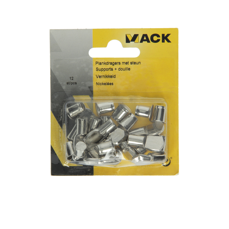 Mack 1013317 - 12 plankdragers ø 7mm hulzen ø 7,5 mm vernikkeld | 5 stuks