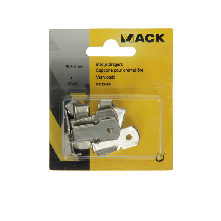 Mack 1015866 - 8 stellijstdragers vernikkeld | 5 stuks