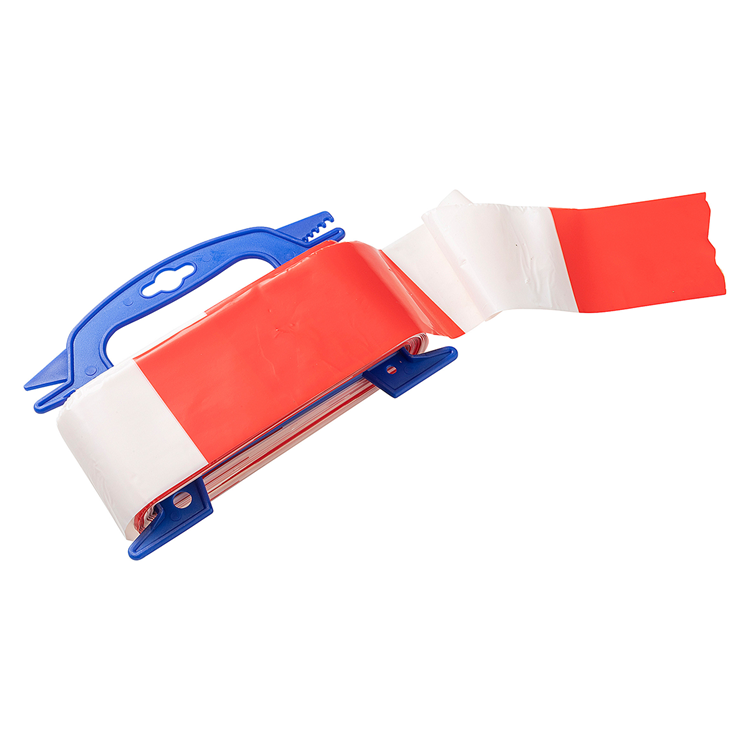 Mack 1014099 - afsperband rood wit haspel 75mm x 100m 35 micron | 5 stuks
