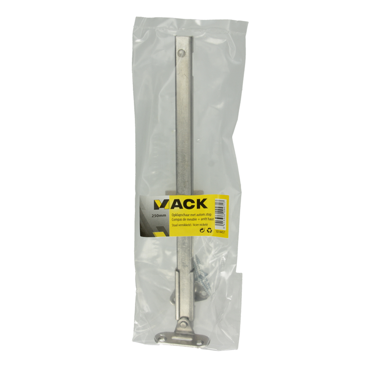 Mack 1014457 - 1 opklapschaar met stop vernikkeld | 5 stuks