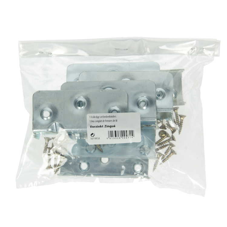 Mack 1014458 - volledige set bedverbinders gebichromateerd | 10 stuks