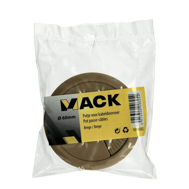 Mack 1014502 - 1 potje voor kabeldoorvoer bruin ø 60 mm | 10 stuks