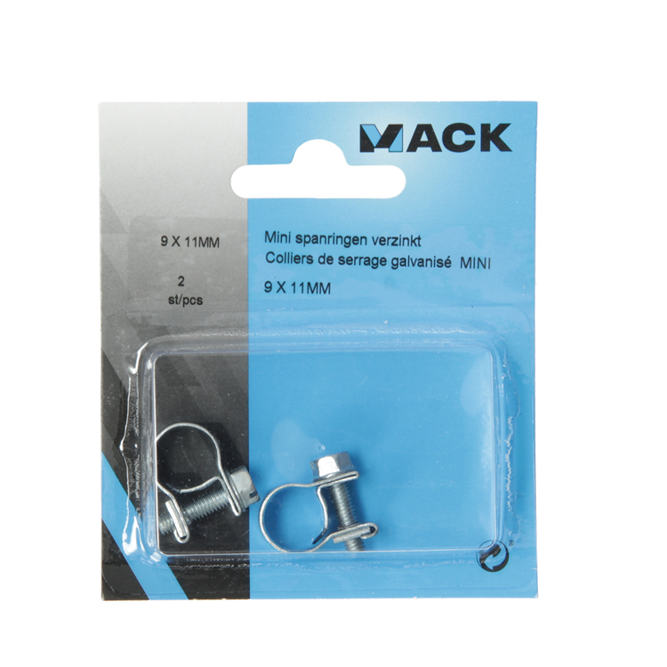 Mack 1011655 - 2 mini spanringen verzinkt 9x11mm | 10 stuks