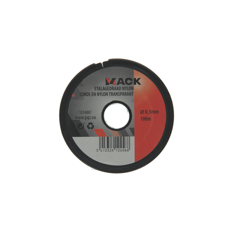 Mack 1014887 - etalagedraad nylon haspel 0,5mm 100m | 10 stuks