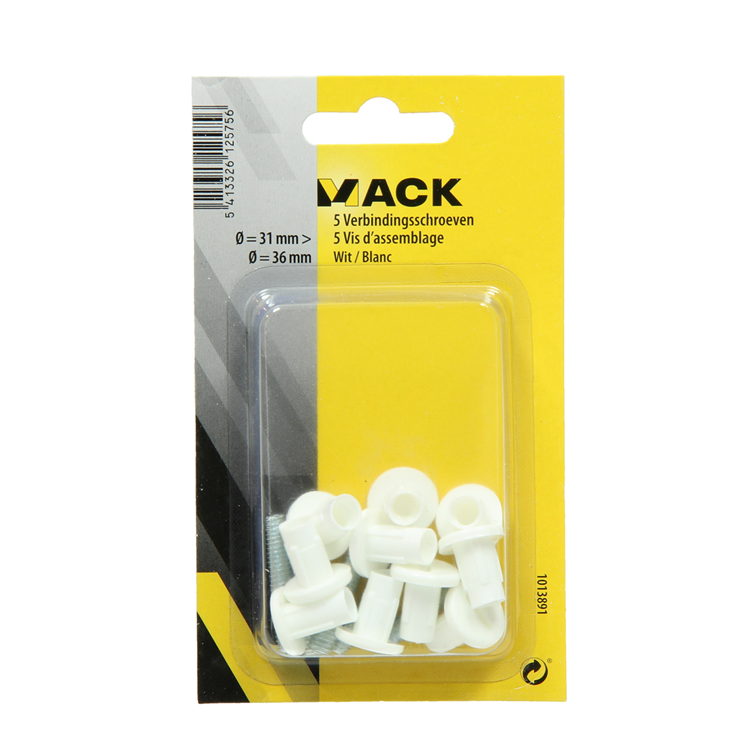 Mack 1013891 - 5 verbindingsschroev.wit 30-40mm | 10 stuks