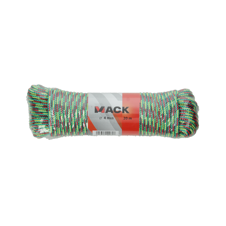 Mack 1014946 - sporttouw pp gevlochten streng4mm 20m | 5 stuks