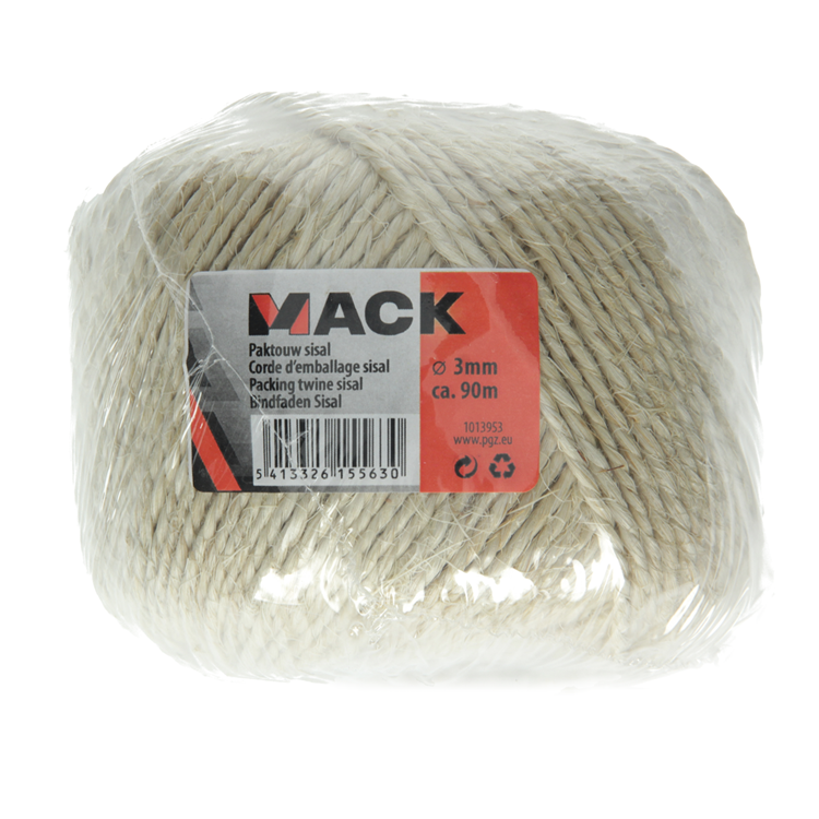Mack 1013953 - paktouw sisal bobijn 3mm ca 90m | 5 stuks