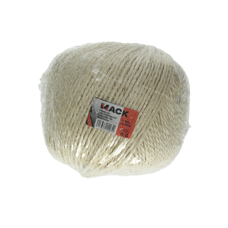 Mack 1013955 - paktouw sisal bobijn 3mm ca 400m | 3 stuks