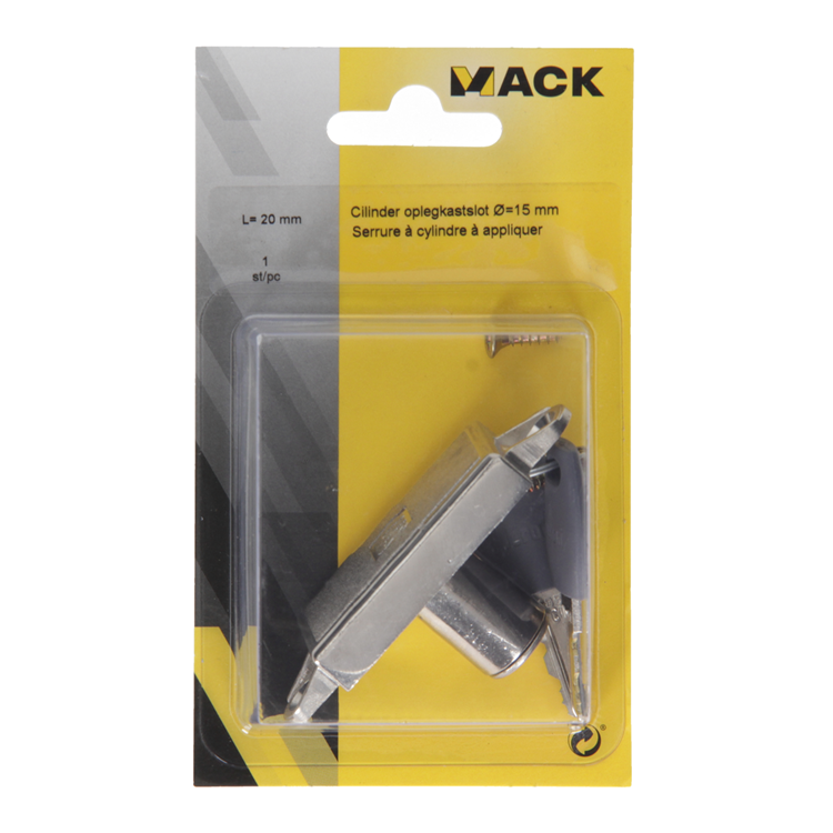Mack 1014018 - cilinder oplegkastslot ø 15 mm l20 mm | 5 stuks