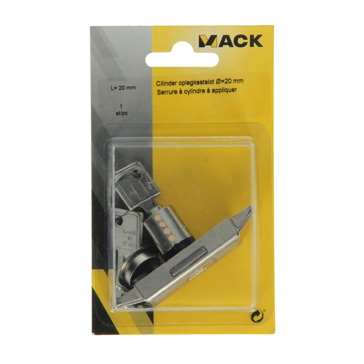Mack 1014019 - cilinder oplegkastslot ø 20 mm l20 mm | 5 stuks