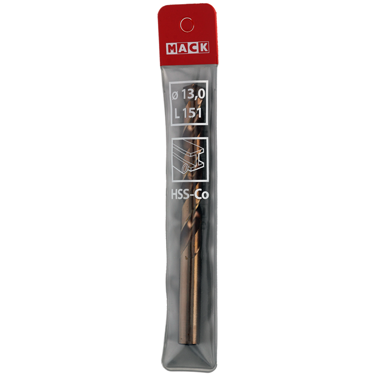 Mack 1018207 - metaalboor hss co5% din 338 ø 13,0 x 151 mm | 3 stuks