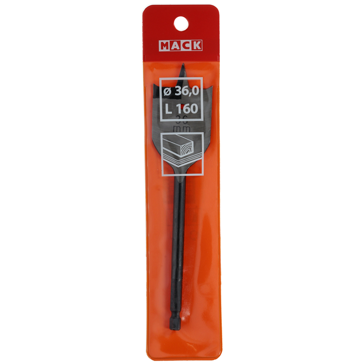 Mack 1018257 - platte houtboor 36mm | 2 stuks