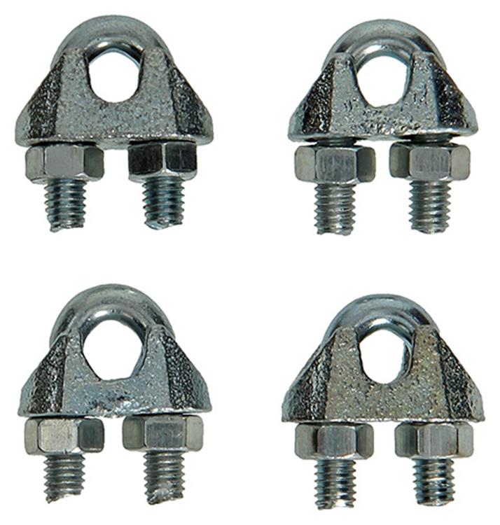 Mack 1008451 - 4 staaldraadklemmen 5mm verzinkt | 10 stuks