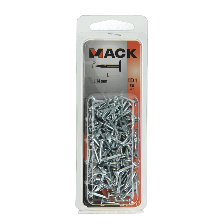 Mack 1017191 - bloknagel staal verzinkt 50 gr14 mm | 10 stuks