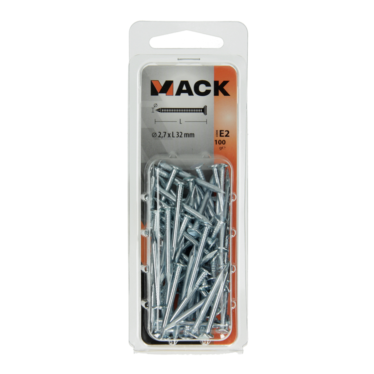 Mack 1017199 - gipsplaatnagel staal verzinkt 100 gr 2,7 x 32 mm | 5 stuks