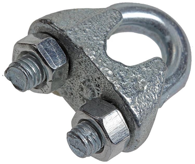 Mack 1008454 - 4 staaldraadklemmen 6mm verzinkt | 10 stuks