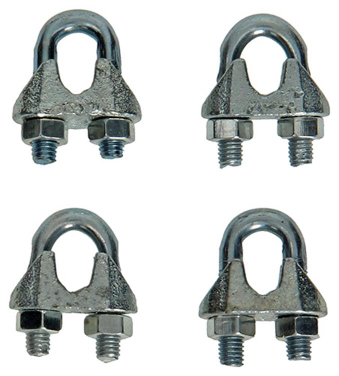 Mack 1008454 - 4 staaldraadklemmen 6mm verzinkt | 10 stuks