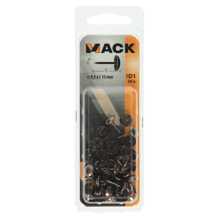 Mack 1019660 - houtschroef bolkop messing 11 st 3,0 x 20 mm | 10 stuks