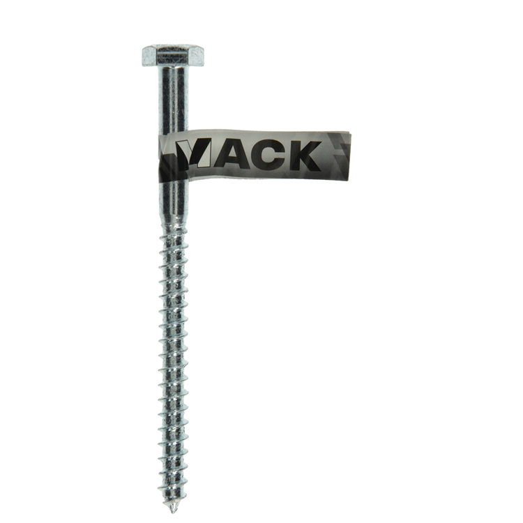Mack 1017428 - houtdraadbout staal verzinkt 1 st 10 x 140 mm | 10 stuks
