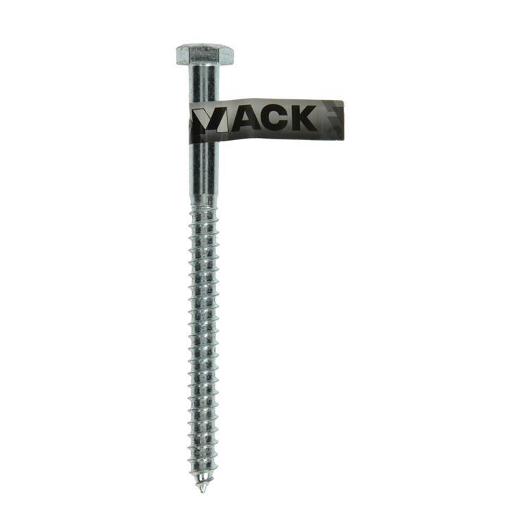 Mack 1017431 - houtdraadbout staal verzinkt 1 st 12 x 160 mm | 10 stuks