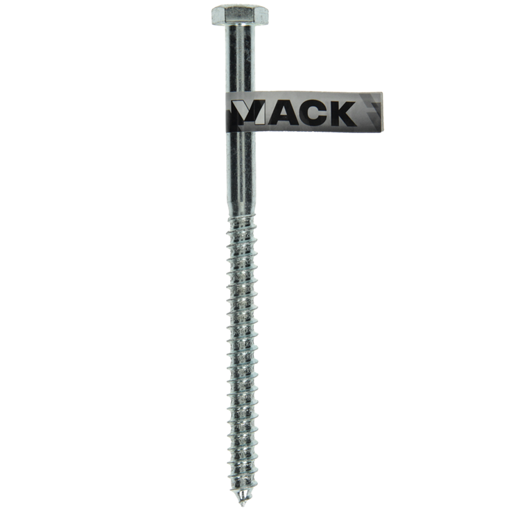 Mack 1017432 - houtdraadbout staal verzinkt 1 st 12 x 180 mm | 10 stuks