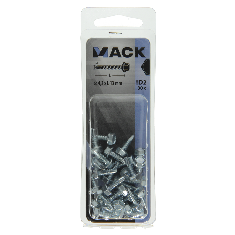 Mack 1017473 - zelfborende schroef zesk.kop verz. 30st 4,2 x 13 mm | 10 stuks