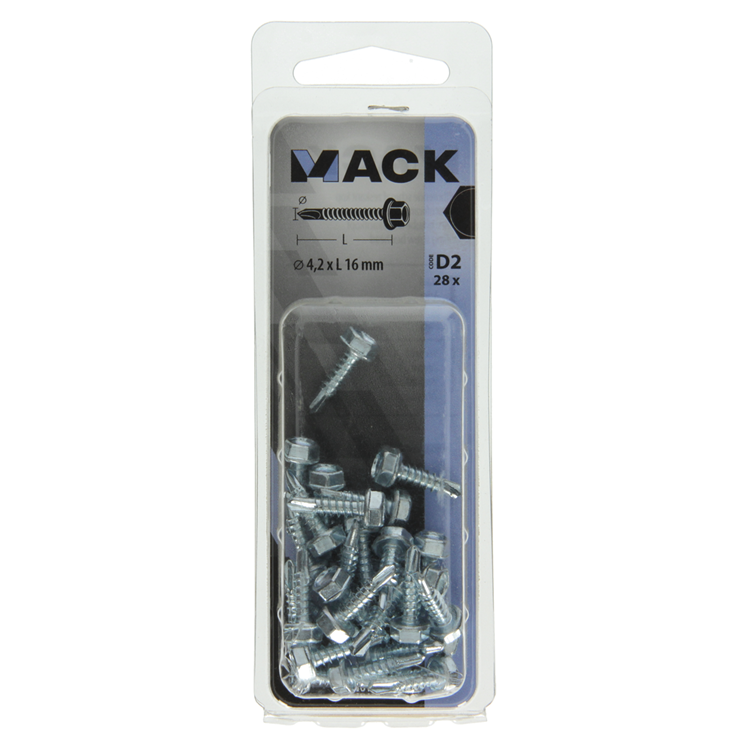 Mack 1017474 - zelfborende schroef zesk.kop verz. 28st 4,2 x 16 mm | 10 stuks
