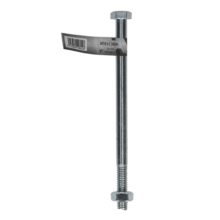 Mack 1017630 - mekaniekbout + moer staal verzinkt 1 st m10 x 160 mm | 10 stuks