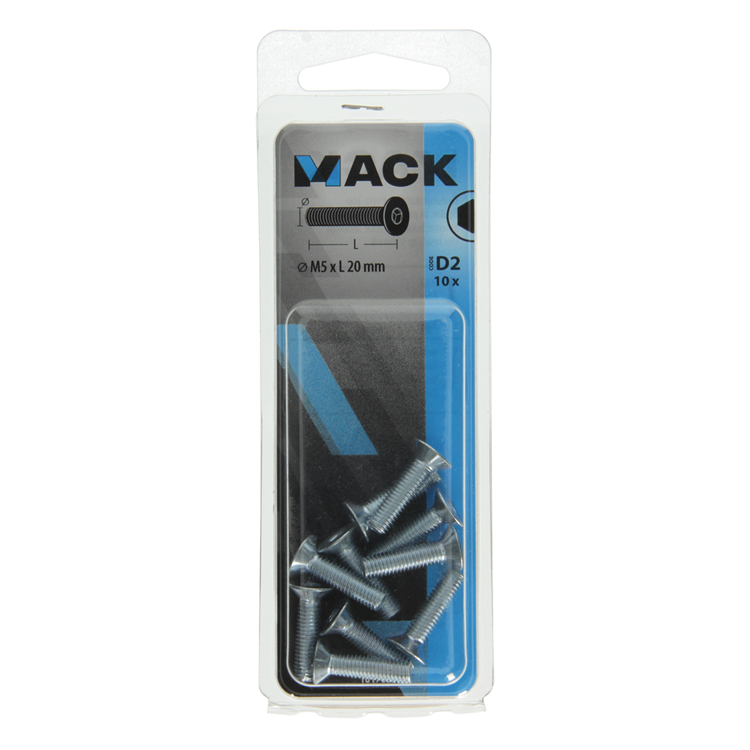 Mack 1017657 - binnenzeskant bout verz. kop verz. 10st m5x20 | 10 stuks