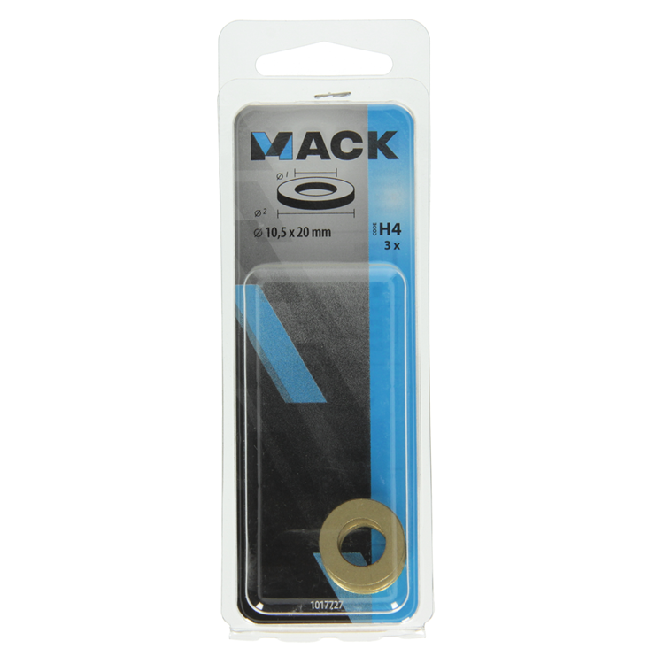 Mack 1017727 - sluitring messing 3 st 10,5 x 20 mm | 10 stuks