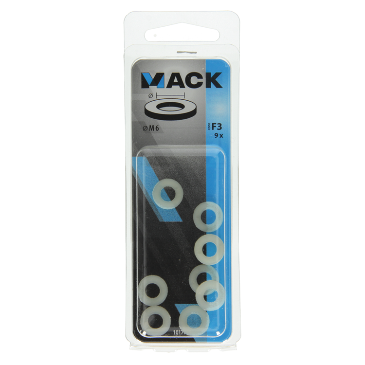 Mack 1017731 - sluitring nylon 9 st m6 | 10 stuks