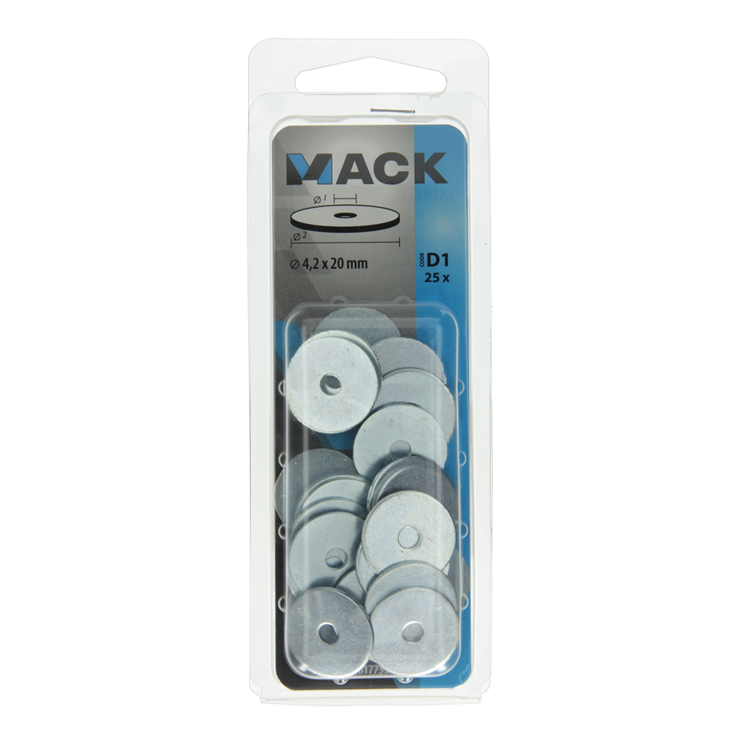 Mack 1017735 - carrosserie sluitring verzinkt25 st 4,2 x 20 mm | 10 stuks