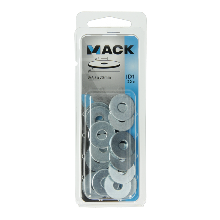 Mack 1017737 - carrosserie sluitring verzinkt22 st 6,5 x 20 mm | 10 stuks