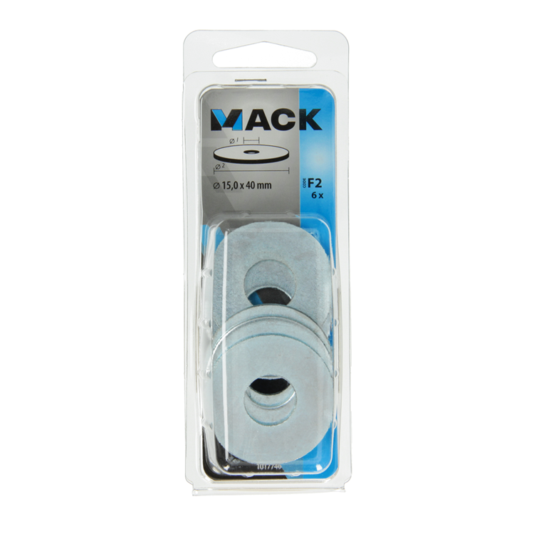 Mack 1017746 - carrosserie sluitring verzinkt6 st 15,0 x 40 mm | 5 stuks