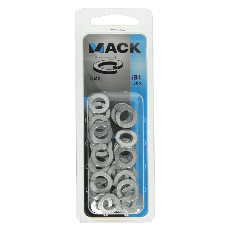 Mack 1017756 - veerring staal verzinkt 30 st m 8 | 10 stuks