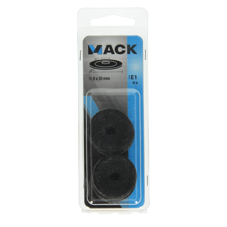 Mack 1019690 - dichtingsring bitumen verzinkt6 st 8 x 30 mm | 10 stuks