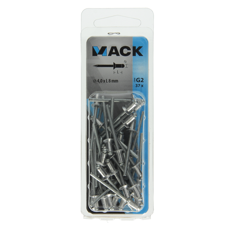 Mack 1020297 - 37 blindnieten alu 4,0x8mm | 5 stuks