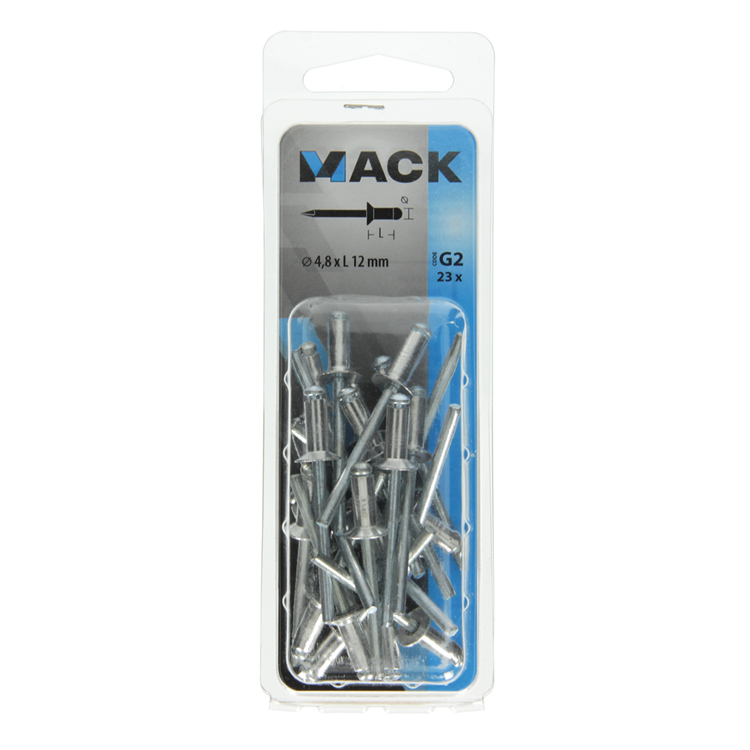 Mack 1020303 - 23 blindnieten alu 4,8x12mm | 5 stuks