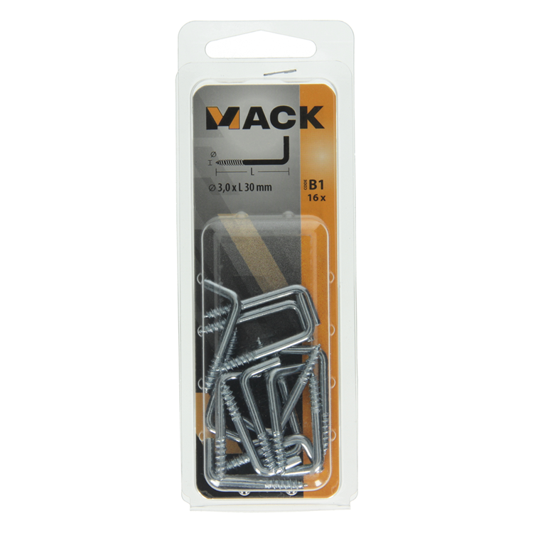 Mack 1017817 - schroefduim staal verzinkt 16st 3,0 x 30 mm | 10 stuks