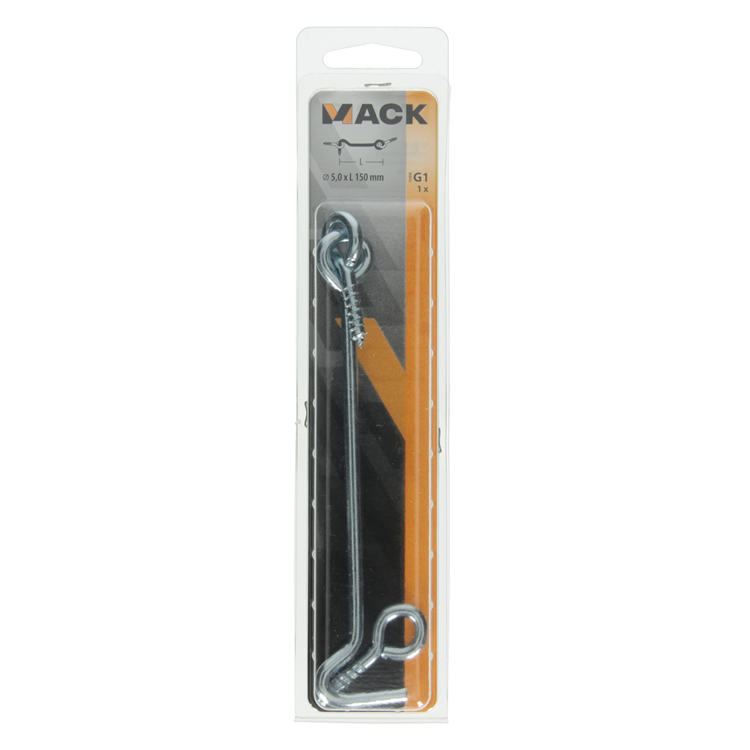 Mack 1017852 - windhaak staal verzinkt 1 st 5,0 x 150 mm | 5 stuks
