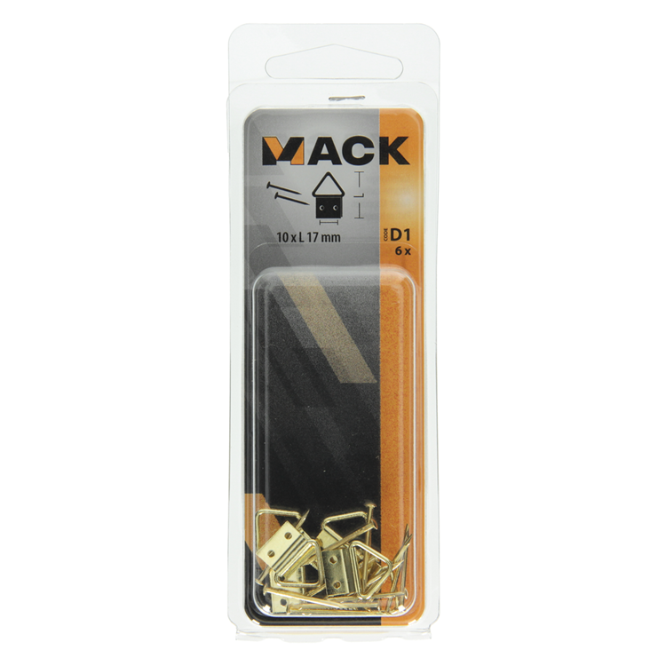 Mack 1017858 - kaderhanger staal vermessingd 6 st 10 x 17 mm | 10 stuks